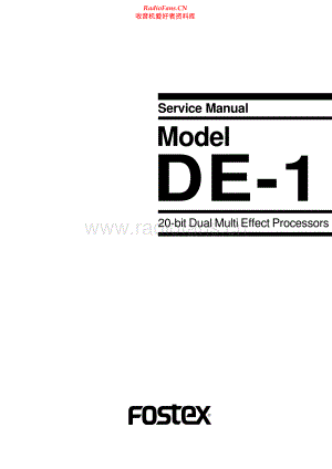 Fostex-DE1-sp-sm维修电路原理图.pdf