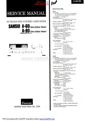 Sansui-A60-int-sm 维修电路原理图.pdf