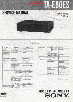 Sony-TAE80ES-int-sm 维修电路原理图.pdf