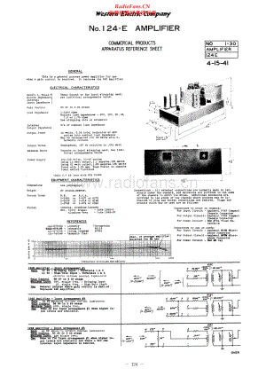 WesternElectric-124E-pwr-sch 维修电路原理图.pdf