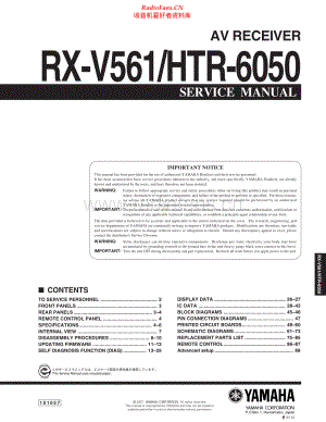 Yamaha-HTR6050-avr-sm 维修电路原理图.pdf