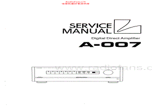 Luxman-A007-int-sm 维修电路原理图.pdf
