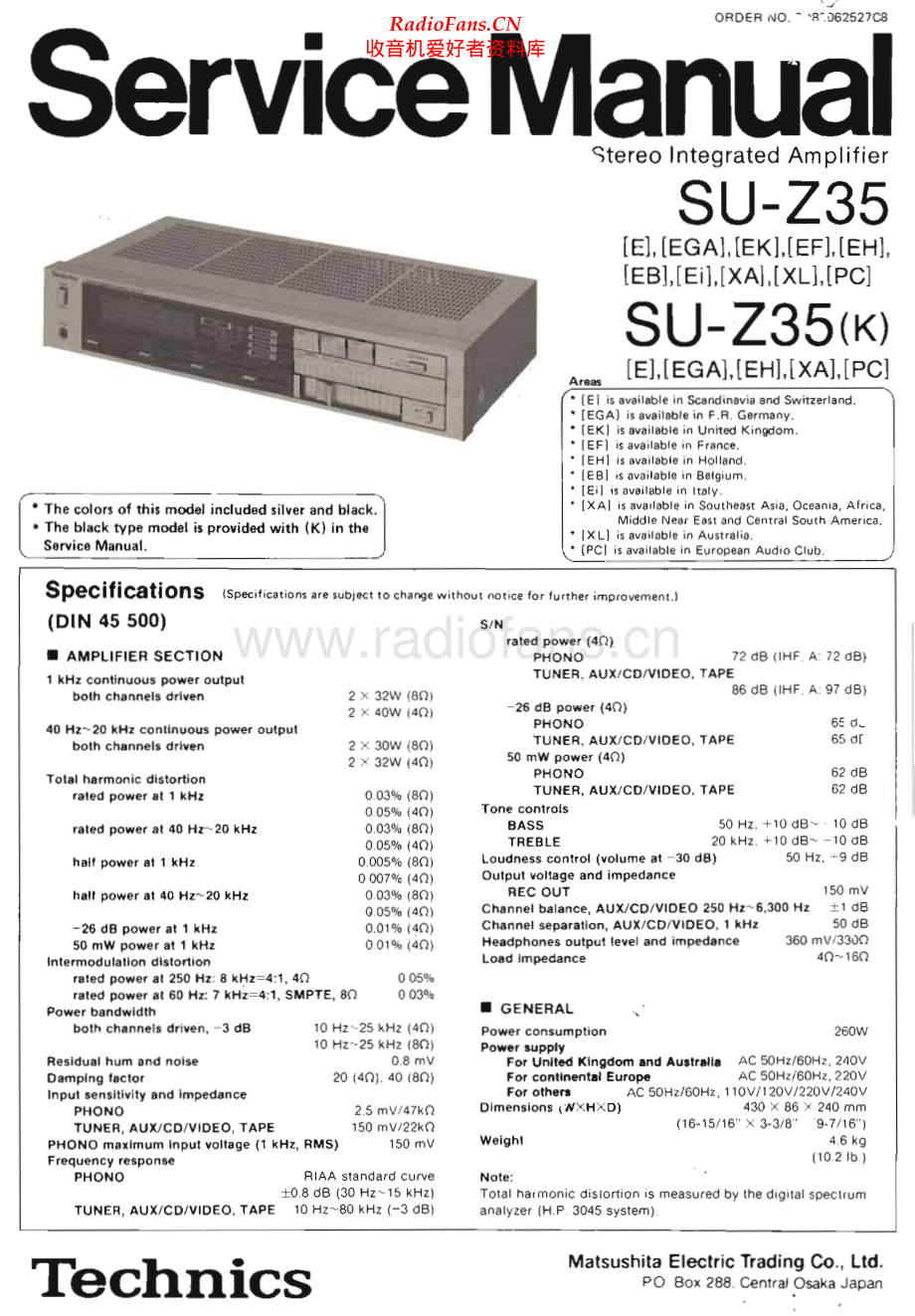Technics-SUZ35-int-sm 维修电路原理图.pdf_第1页