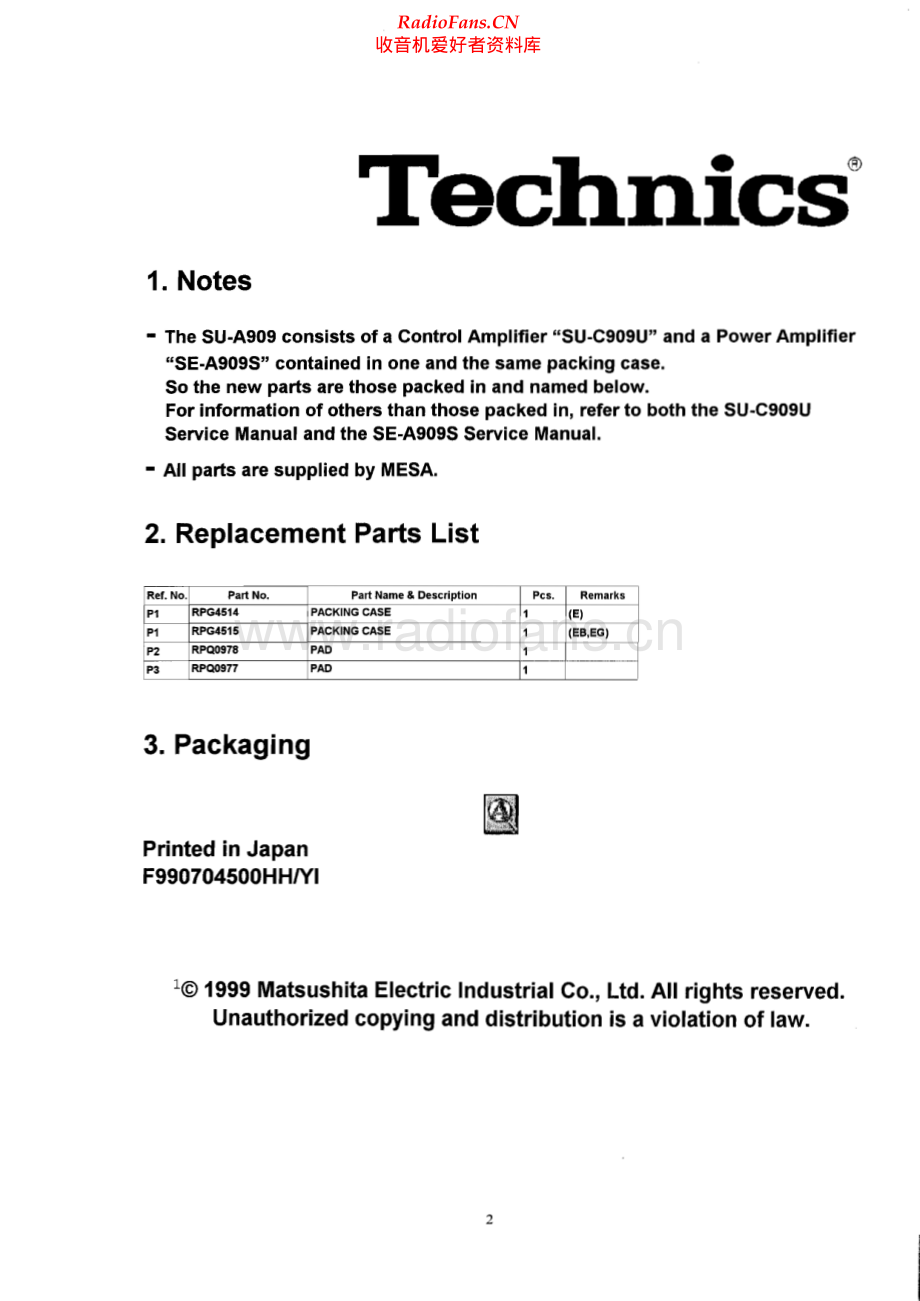Technics-SUA909-int-sm(1) 维修电路原理图.pdf_第2页