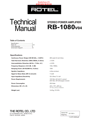 Rotel-RB1080_v04-pwr-sm 维修电路原理图.pdf