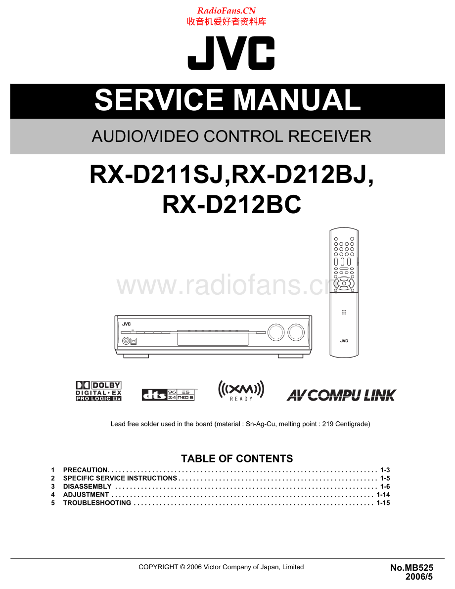JVC-RXD212B-avr-sch 维修电路原理图.pdf_第1页