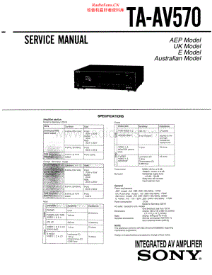 Sony-TAAV570-int-sm 维修电路原理图.pdf