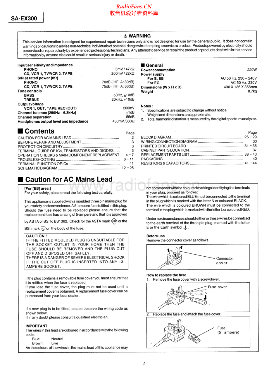 Technics-SAEX300-avr-sm 维修电路原理图.pdf_第2页
