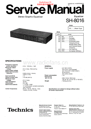 Technics-SH8016-eq-sm 维修电路原理图.pdf