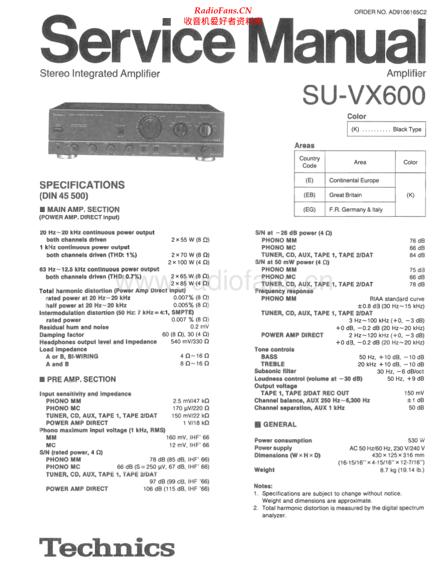 Technics-SUVX600-int-sm(1) 维修电路原理图.pdf_第1页