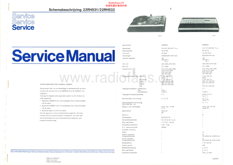 Philips-RH832-mc-sm 维修电路原理图.pdf_第1页