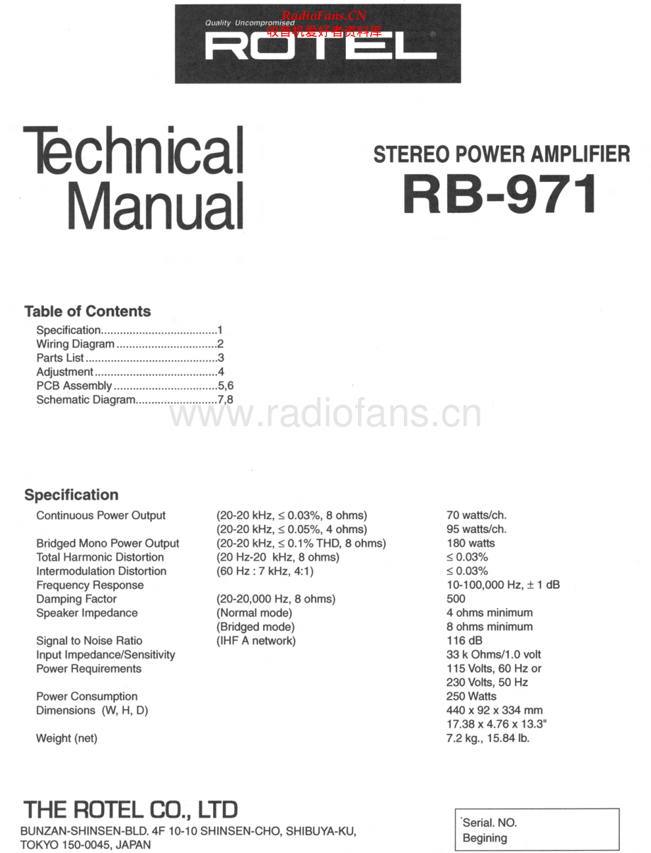 Rotel-RB971-pwr-sm 维修电路原理图.pdf_第1页