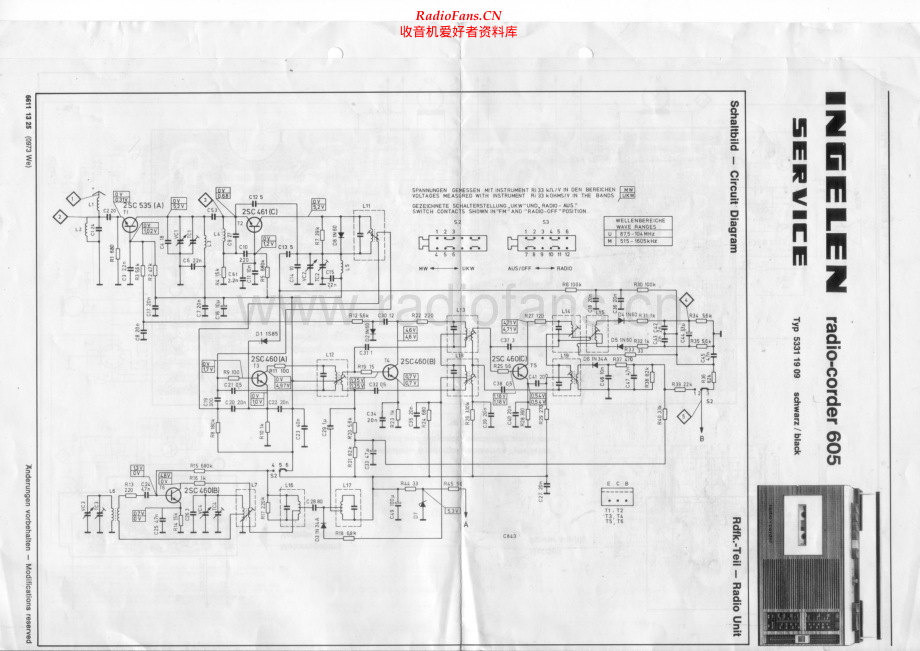 Ingelen-Radiocorder605-pr-sch 维修电路原理图.pdf_第1页