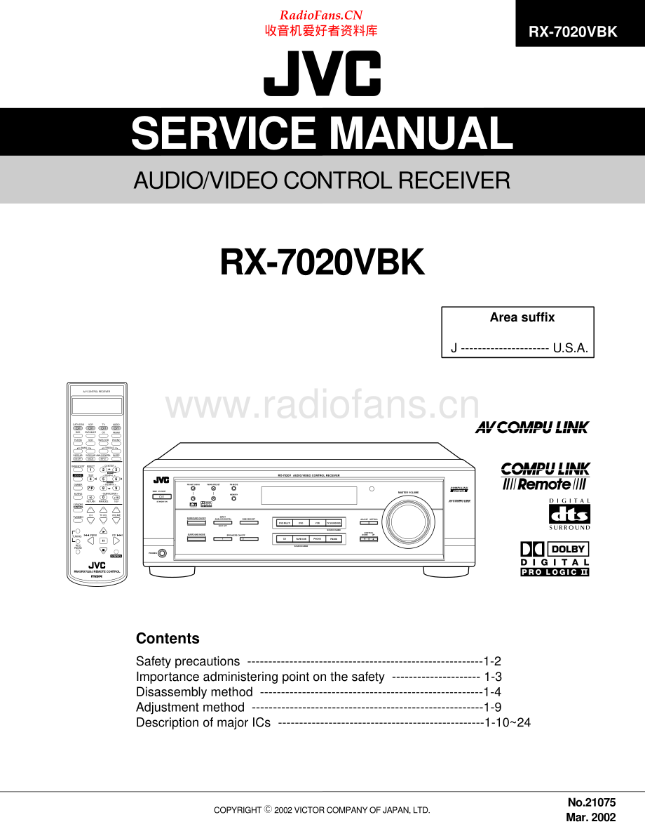 JVC-RX7020VBK-avr-sm 维修电路原理图.pdf_第1页