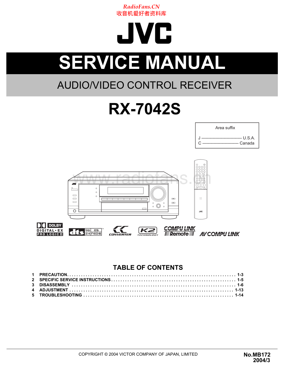 JVC-RX7042S-avr-sm 维修电路原理图.pdf_第1页