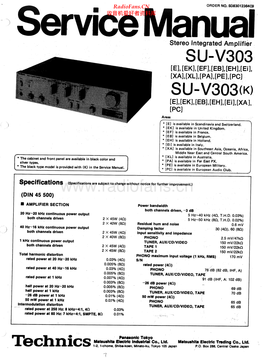 Technics-SUV303-int-sm(1) 维修电路原理图.pdf_第1页