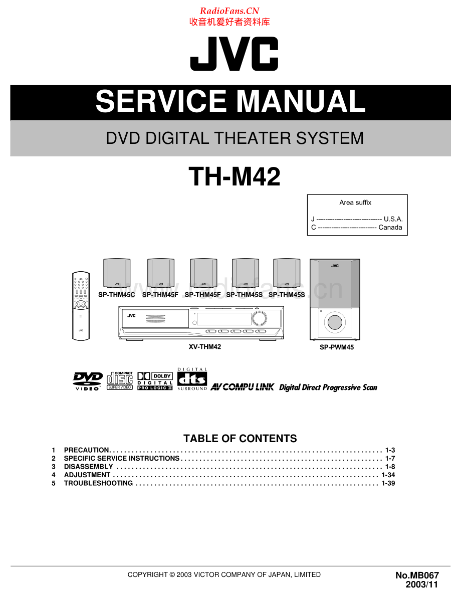 JVC-THM42-ddts-sm 维修电路原理图.pdf_第1页