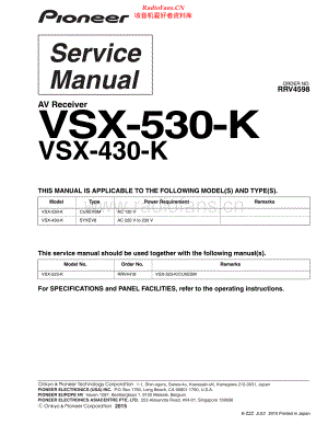 Pioneer-VSX530K-avr-sm 维修电路原理图.pdf