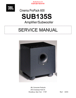 JBL-SUB135S-sub-sm 维修电路原理图.pdf