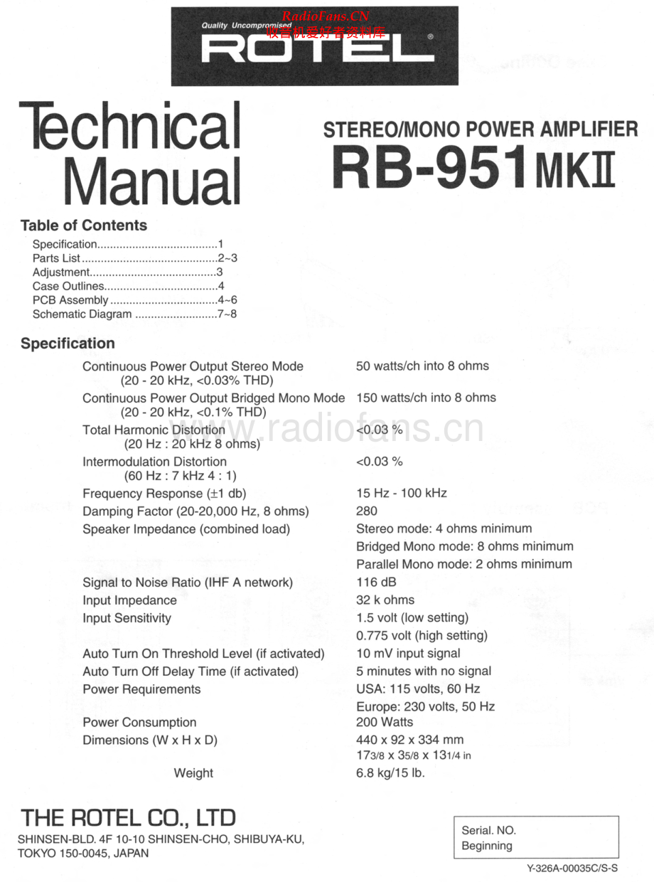 Rotel-RB951_MKII-pwr-sm 维修电路原理图.pdf_第1页