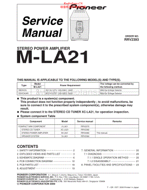 Pioneer-MLA21-pwr-sm 维修电路原理图.pdf