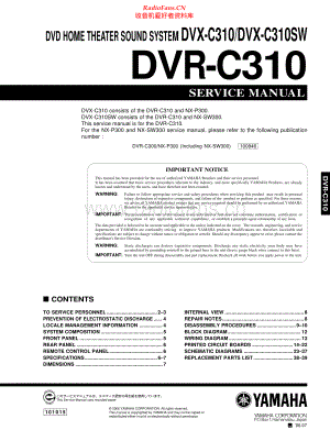 Yamaha-DVRC310-hts-sm 维修电路原理图.pdf