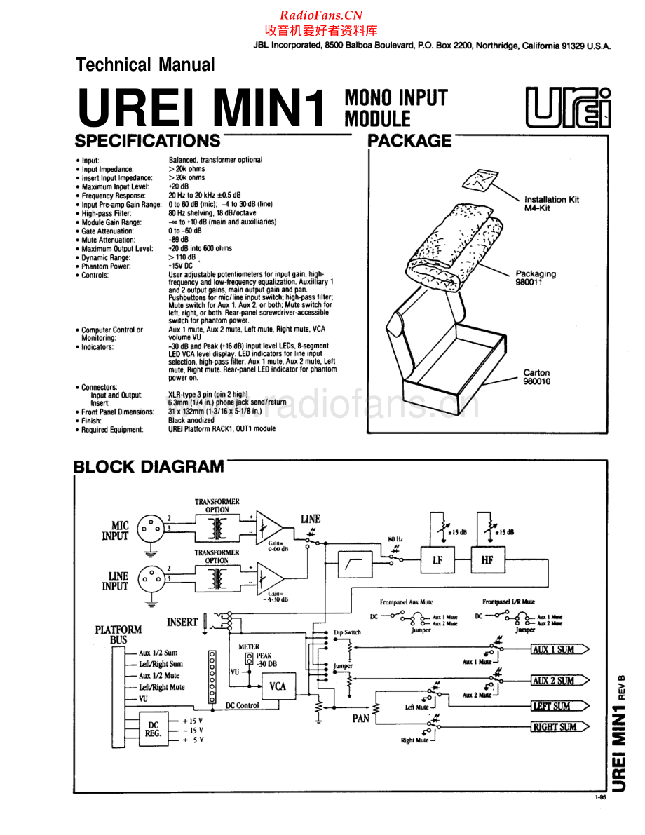 JBL-MIN1-mix-tm 维修电路原理图.pdf_第1页