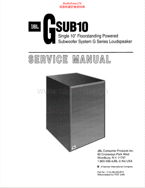 JBL-GSUB10-sub-sm 维修电路原理图.pdf