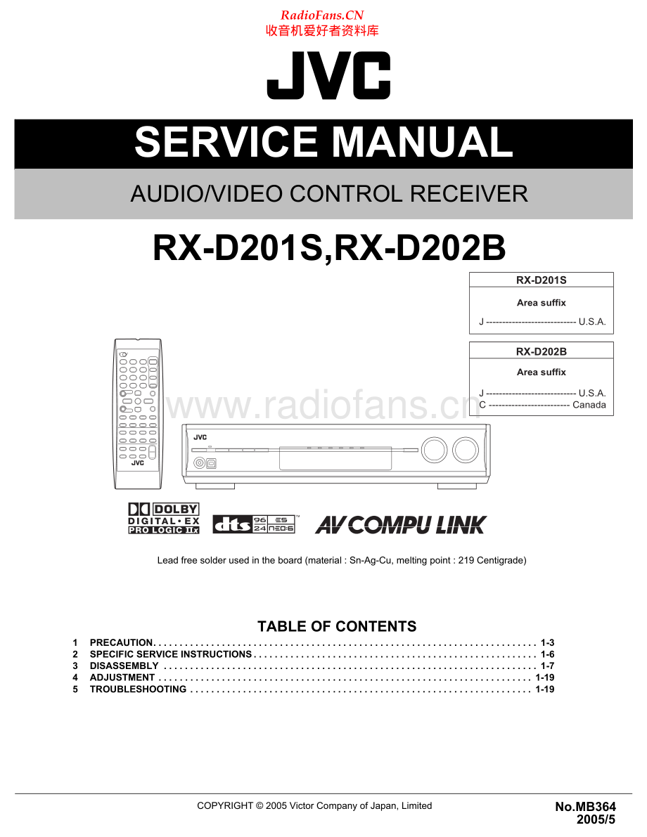 JVC-RXD202B-avr-sch 维修电路原理图.pdf_第1页