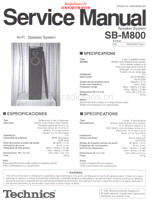 Technics-SBM800-spk-sm 维修电路原理图.pdf