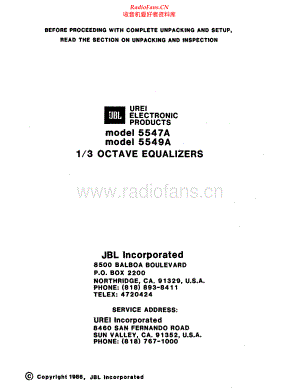 JBL-5549A-eq-sm 维修电路原理图.pdf