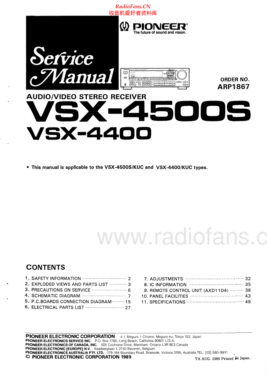 Pioneer-VSX4400-avr-sm 维修电路原理图.pdf_第1页
