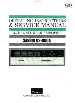 Sansui-QS800A-pwr-sm 维修电路原理图.pdf