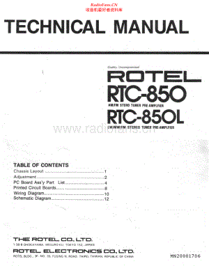 Rotel-RTC850-pre-sm 维修电路原理图.pdf