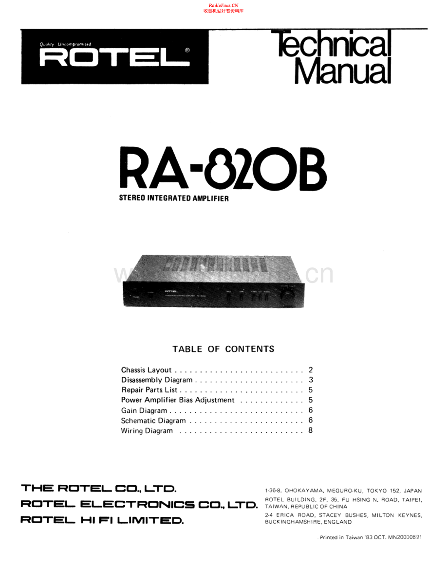Rotel-RA820-int-sm 维修电路原理图.pdf_第1页
