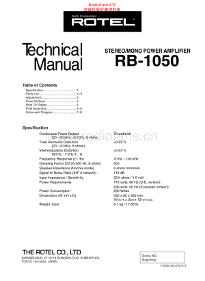 Rotel-RB1050-pwr-sm 维修电路原理图.pdf