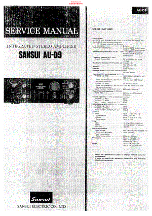 Sansui-AUD9-int-sm 维修电路原理图.pdf