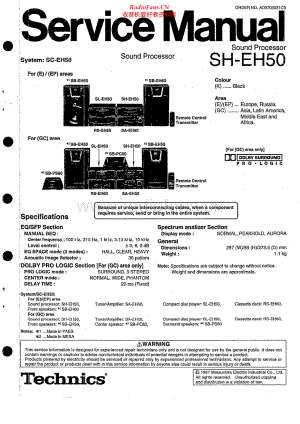 Technics-SHEH50-sp-sm 维修电路原理图.pdf