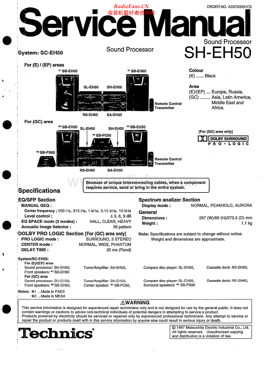 Technics-SHEH50-sp-sm 维修电路原理图.pdf_第1页