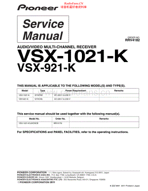 Pioneer-VSX1021K-avr-sm 维修电路原理图.pdf