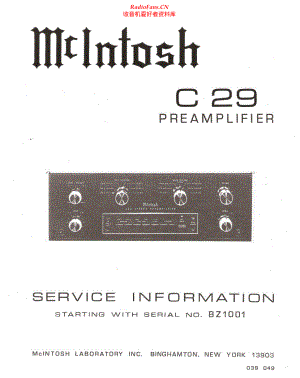 McIntosh-C29-pre-sm 维修电路原理图.pdf