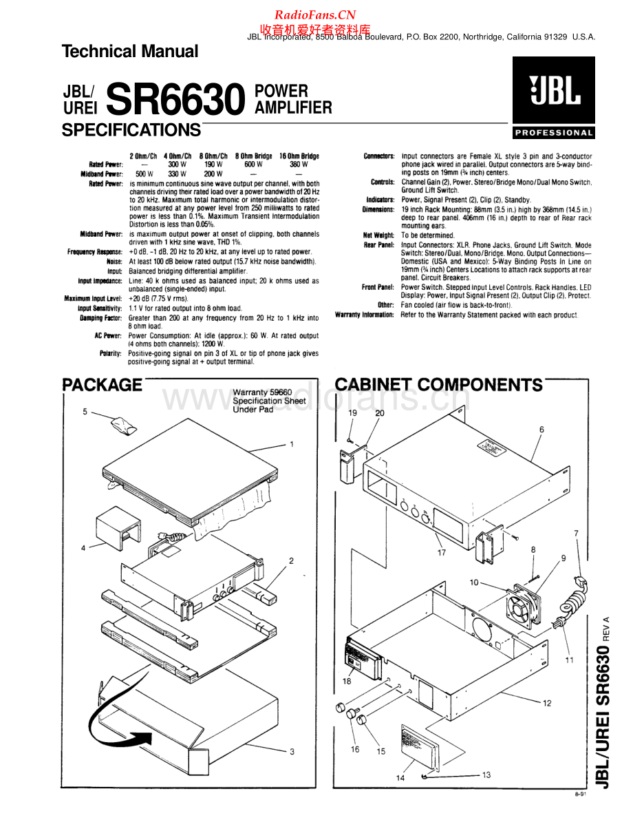 JBL-SR6630-pwr-sm 维修电路原理图.pdf_第1页