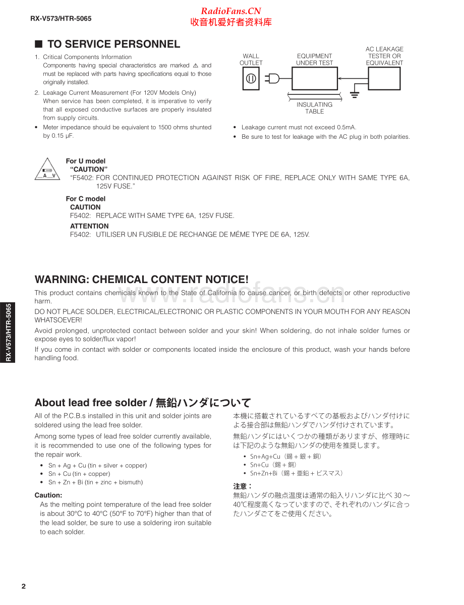 Yamaha-HTR5065-avr-sm 维修电路原理图.pdf_第2页