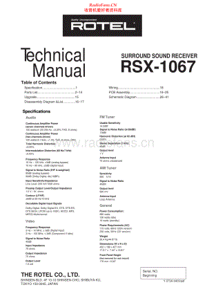 Rotel-RSX1067-ssr-sm 维修电路原理图.pdf