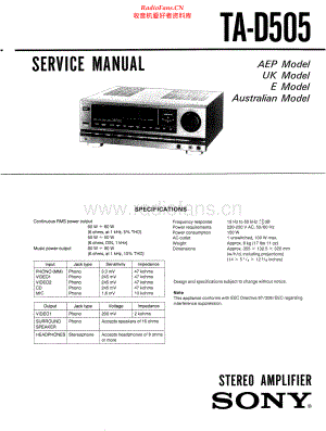 Sony-TAD505-int-sm 维修电路原理图.pdf