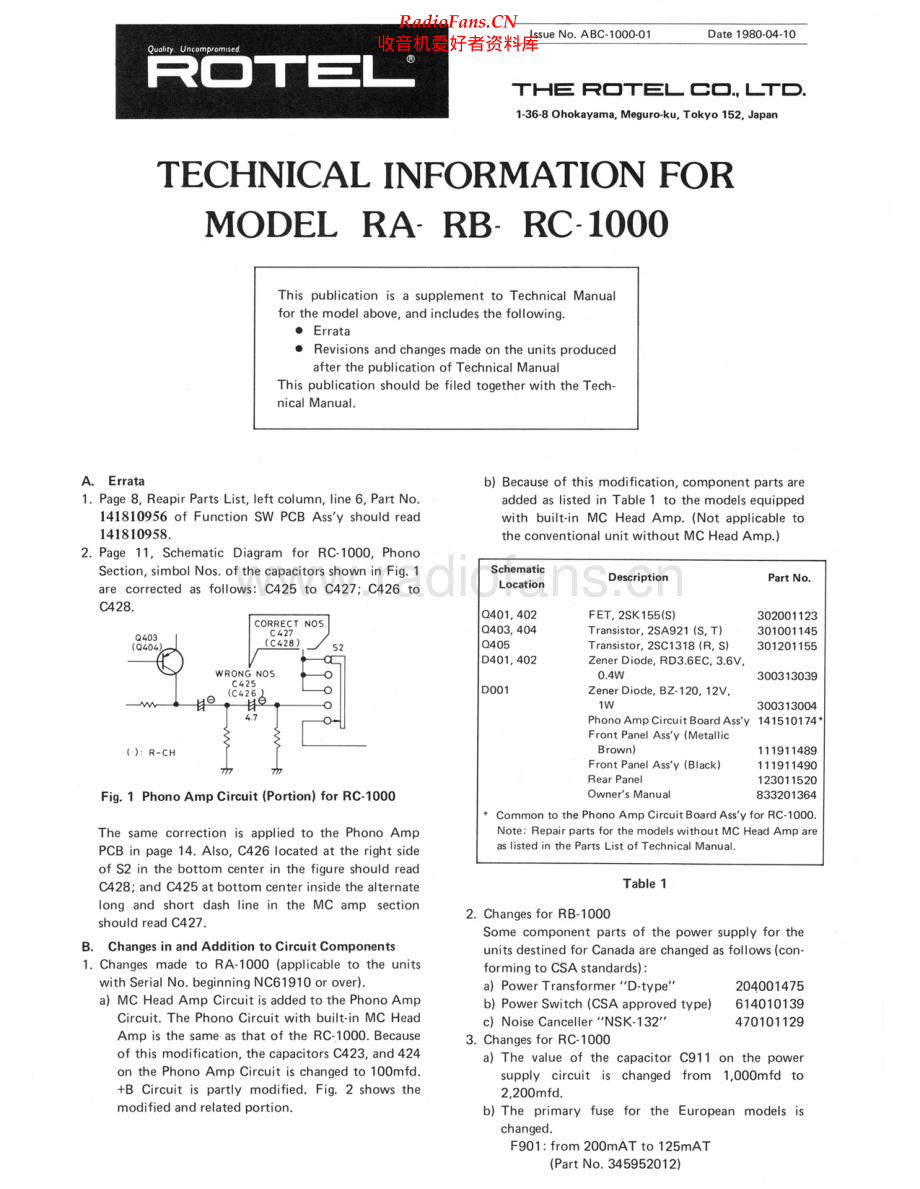 Rotel-RA1000-int-sm 维修电路原理图.pdf_第2页