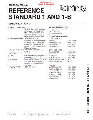 Infinity-ReferenceStandard1-spk-sm 维修电路原理图.pdf