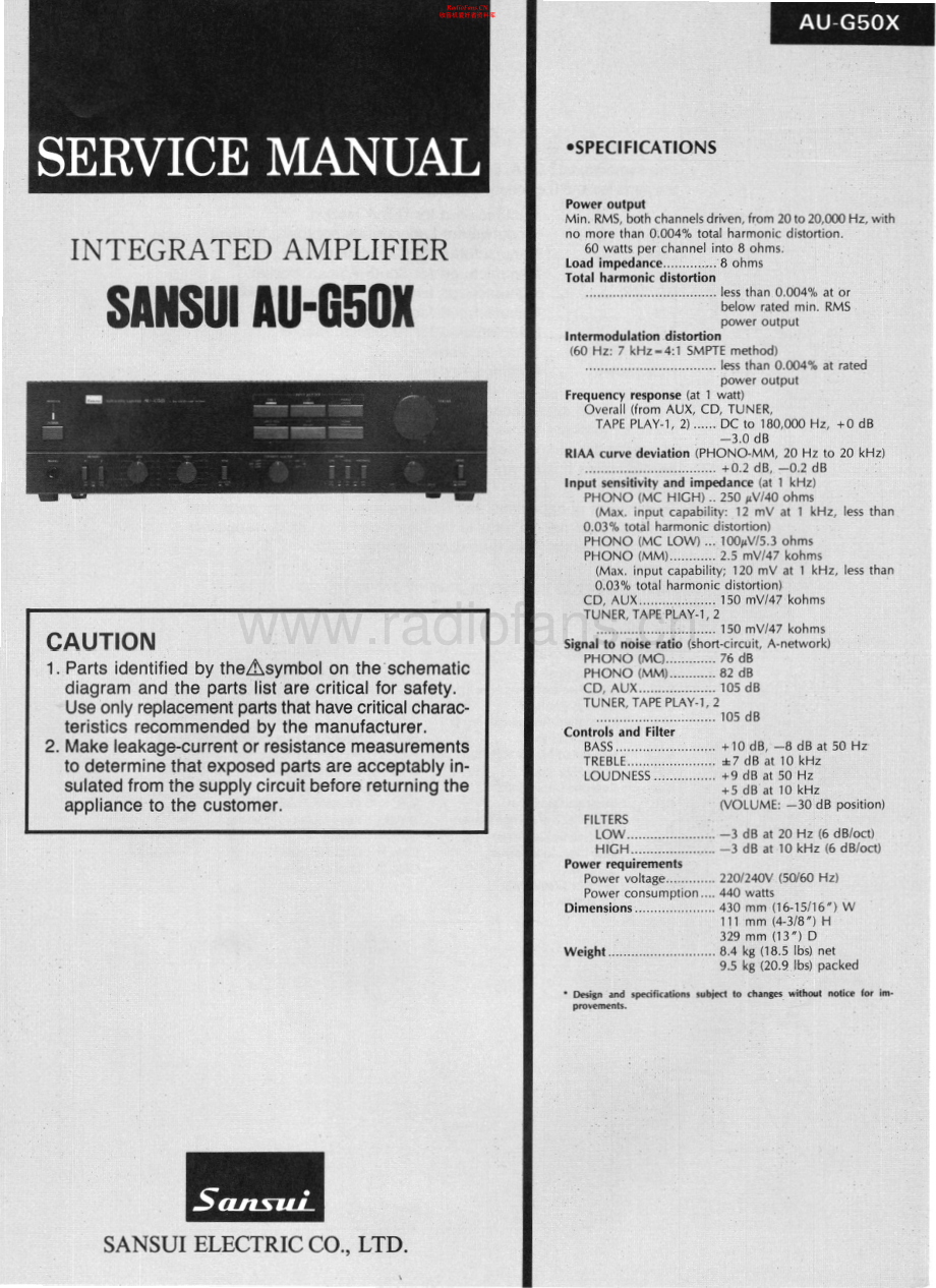 Sansui-AUG50X-int-sm 维修电路原理图.pdf_第1页