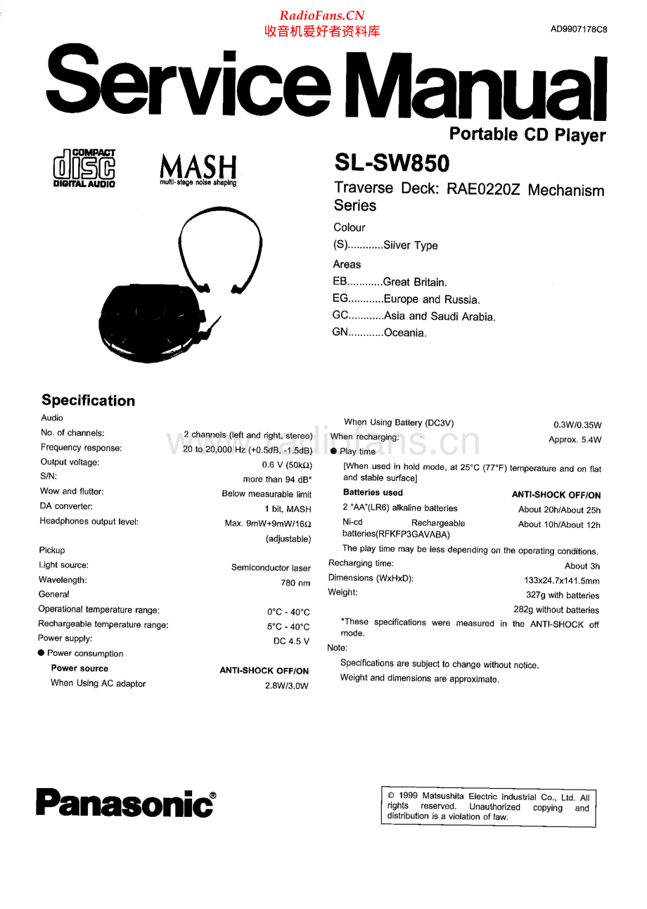 Technics-SLSW850-dm-sm(1) 维修电路原理图.pdf_第1页