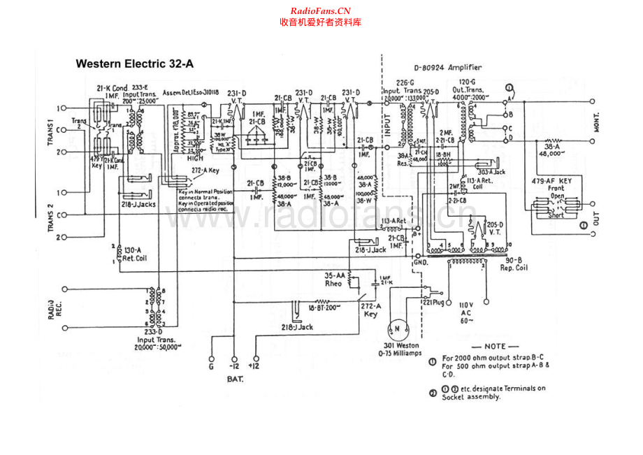 WesternElectric-WE32A-amp-sch 维修电路原理图.pdf_第1页